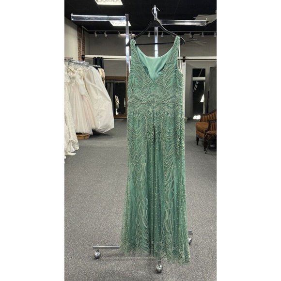 Cameron Blake 119644 Mother of the Bride Evening Dress Sage Sz. 16 (SAMPLE) - Picture 8 of 9